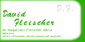david fleischer business card